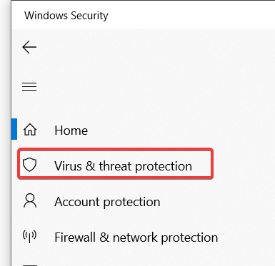 Virus and Threat Protection